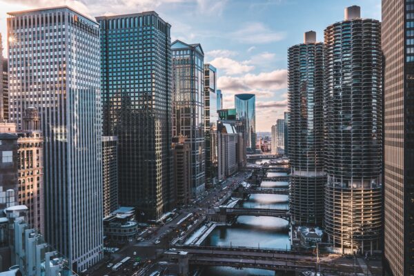 aerial shot of buildings